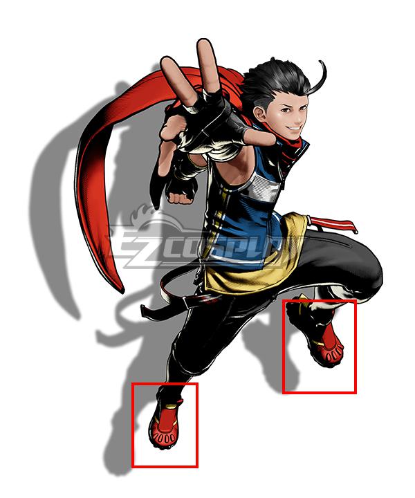 Fatal Fury: City of the Wolves Hokutomaru Red Cosplay Shoes