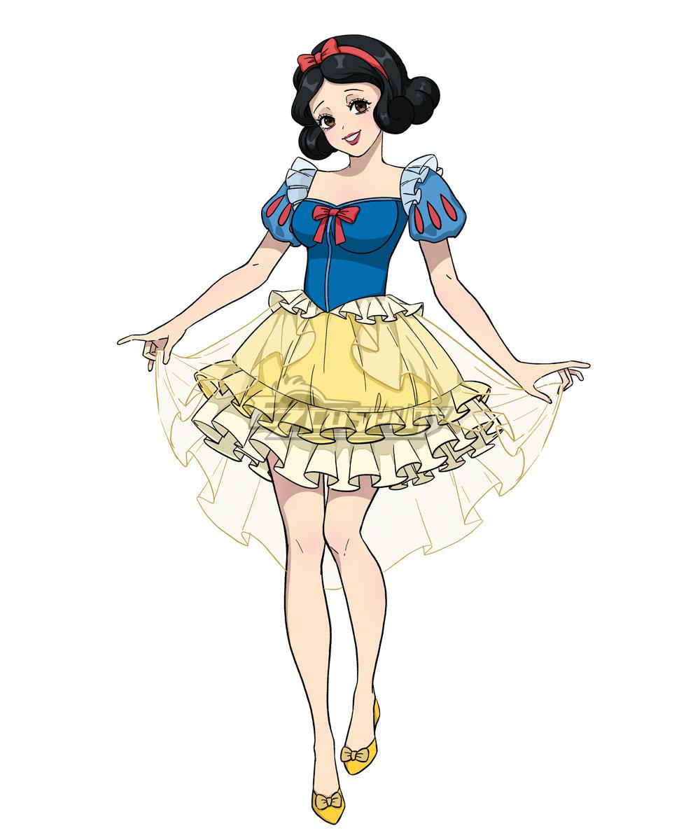 Ezcosplay Original Derivative Schneewittchen Cute Kawaii Princess Dress Snow White Cosplay Costume