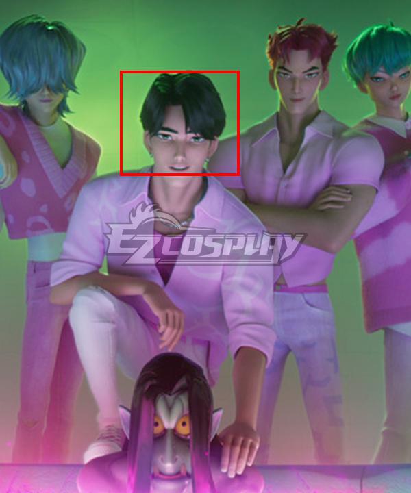 Kpop Demon Hunters The Saja Boys Jinu Black Cosplay Wig