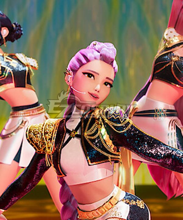 Kpop Demon Hunters Rumi Golden Black Dance Outfit Cosplay Costume
