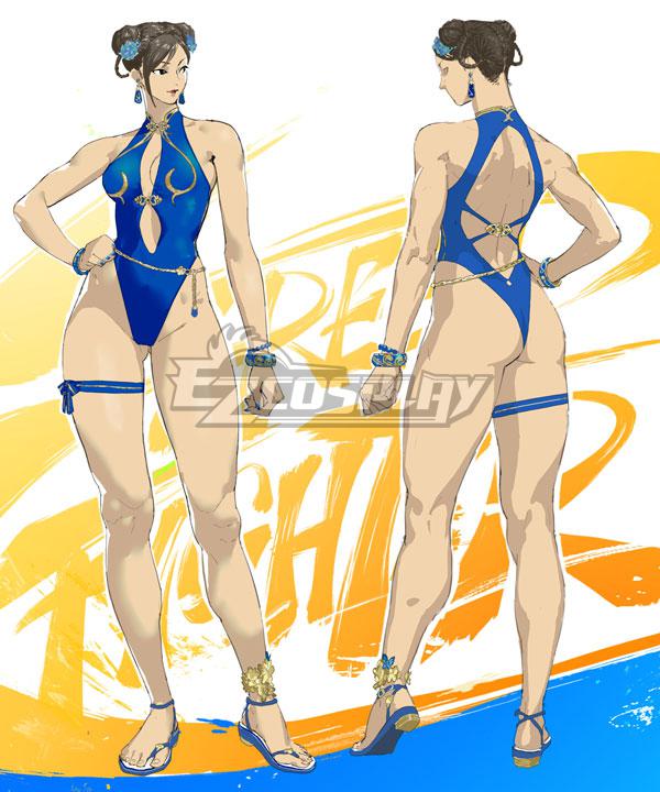 Street Fighter 6 SF6 Swimsuits Chun-Li Cosplay Costume