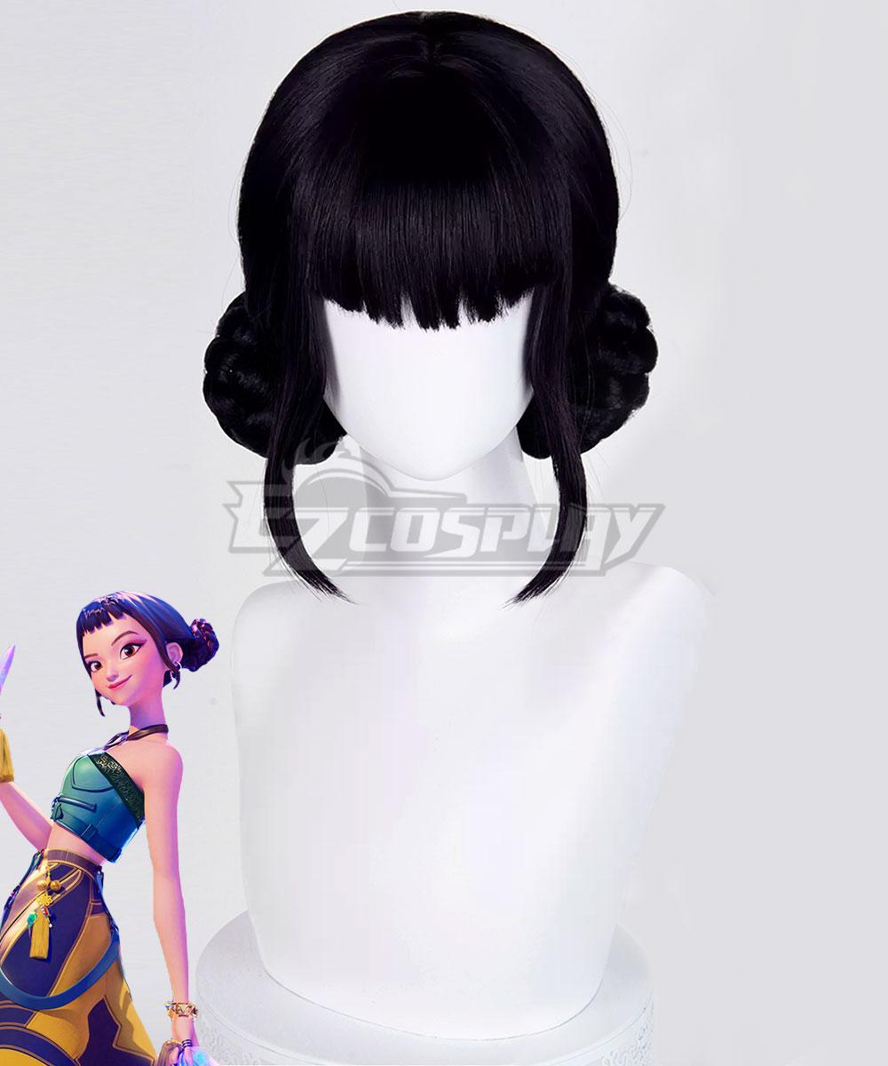 Kpop Demon Hunters Zoey Black Cosplay Wig