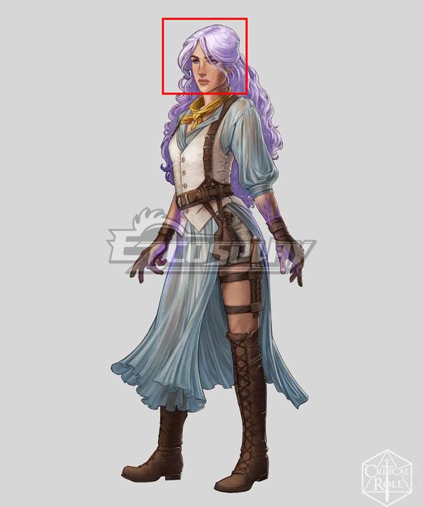 Critical Role Imogen Temult Purple Whtie Cosplay Wig