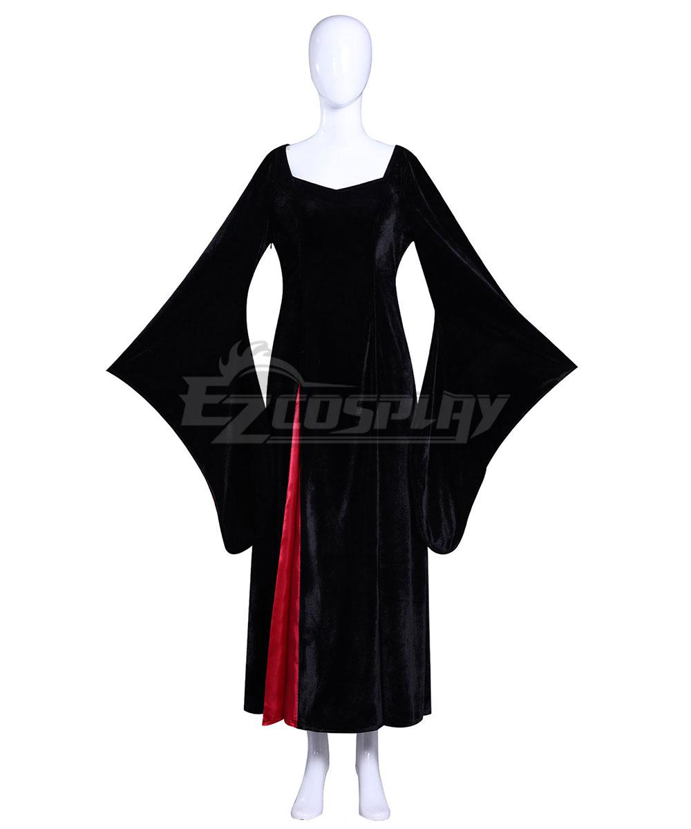 princess polly baby blue dress Wednesday Season 2 Morticia Black Red Dress Cosplay Costume