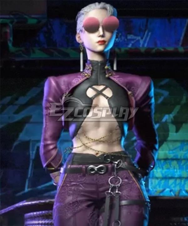 SF 6 A.K.I Purple Outfit Cosplay Costume