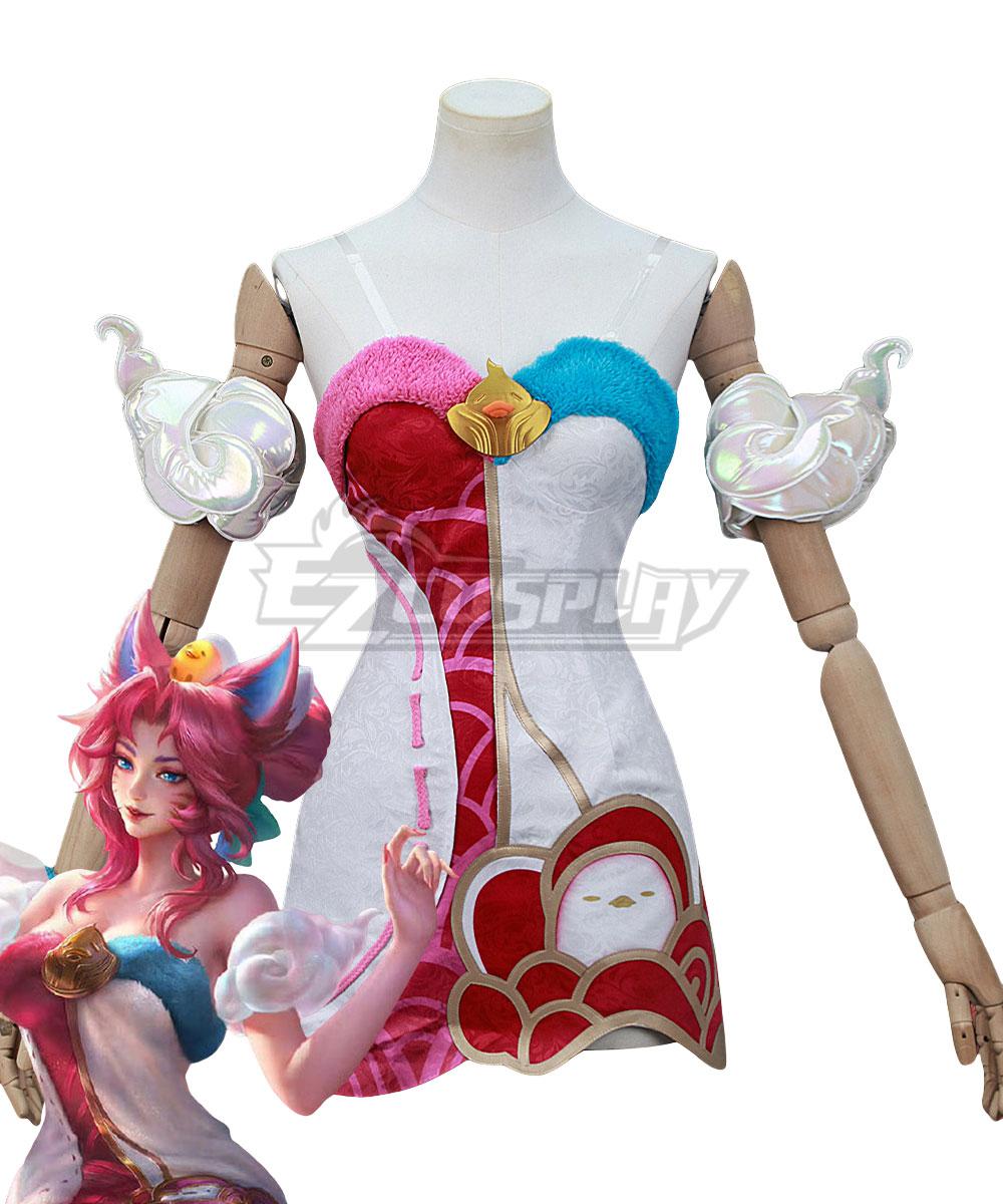 League of Legends LOL Ahri Spirit Blossom Springs Ahri Mythic Chroma Cosplay Costume