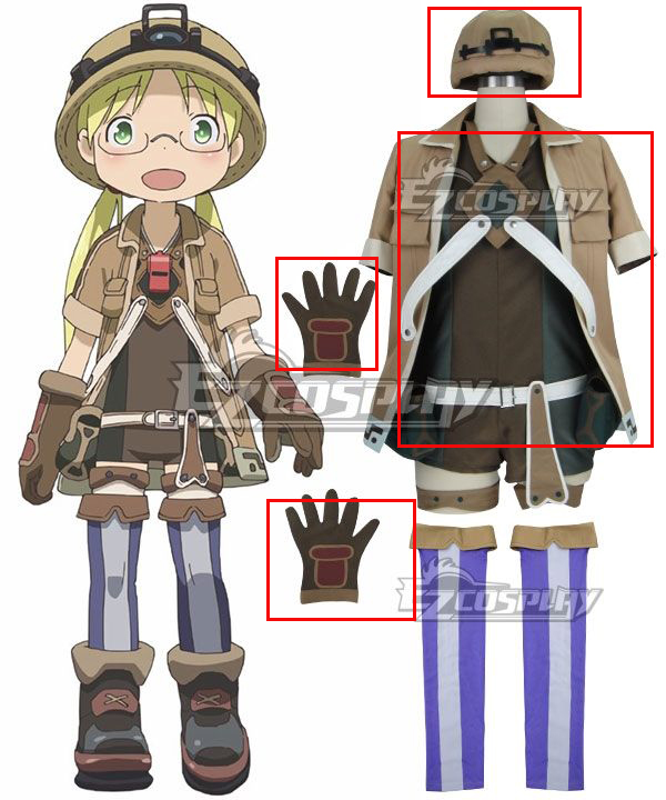 

Made in Abyss Riko Cosplay Costume - Helmet Gloves And Jacket