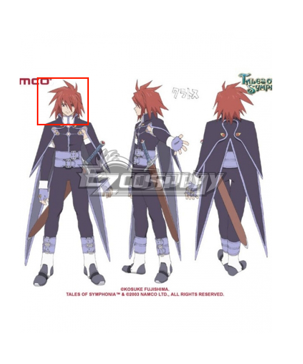 Tales of Symphonia Kratos Aurion Red Cosplay Wig