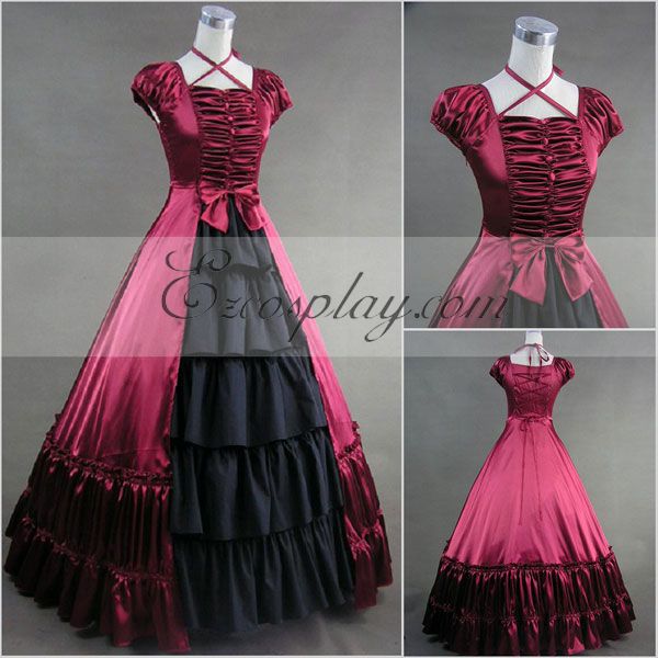 

Red Sleeveless Gothic Lolita Dress-LTFS0036