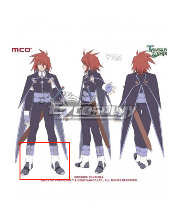 Tales of Symphonia Kratos Aurion Grey Shoes Cosplay Boots