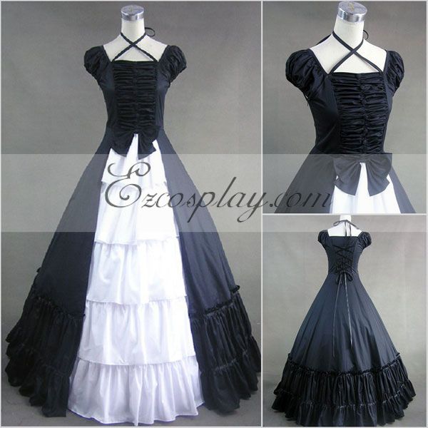 

Sapphire Blue Sleeveless Gothic Lolita Dress-LTFS0037