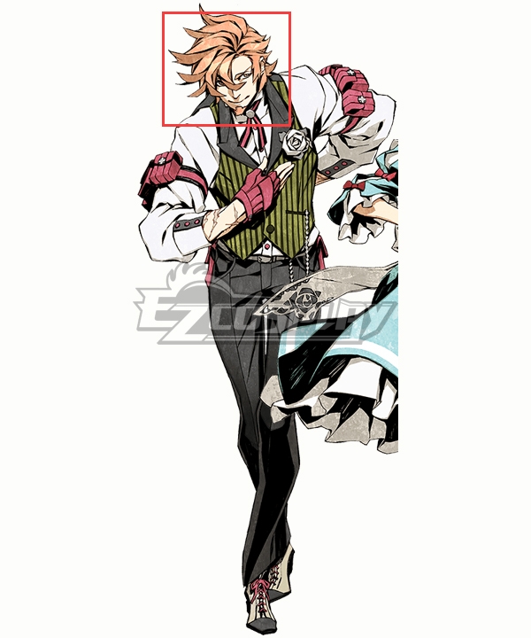 7th Dragon III Code: VFD God Hand Orange Cosplay Wig