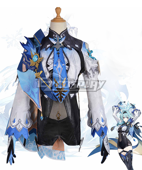 Genshin Impact Eula Halloween Blue Cosplay Costume