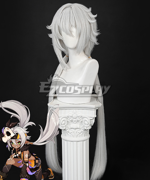 Genshin Impact Iansan White Cosplay Wig