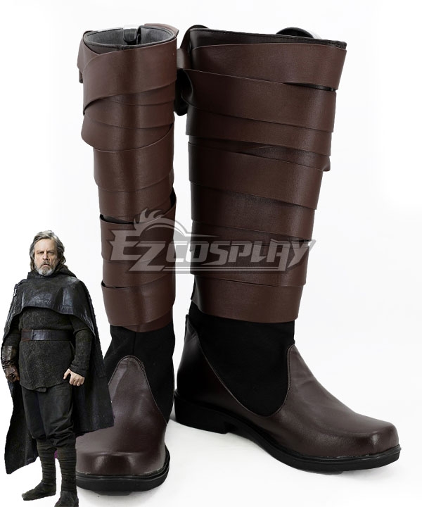 Star Wars The Last Jedi Luke Skywalker Brown Shoes Cosplay Boots