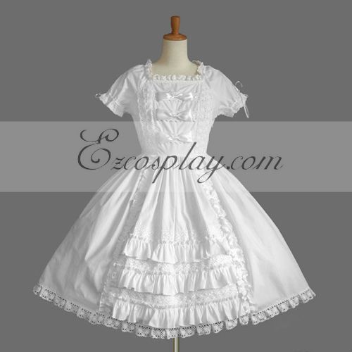 

White Gothic Lolita Dress -LTFS0072