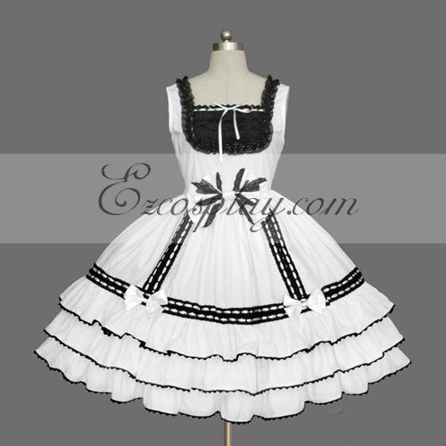 

White Gothic Lolita Dress -LTFS0075