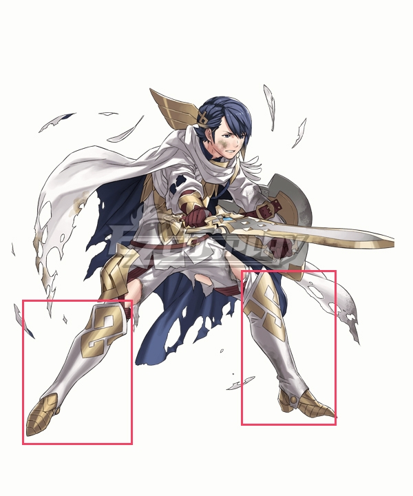 Fire Emblem Heroes Alfonse White Shoes Cosplay Boots