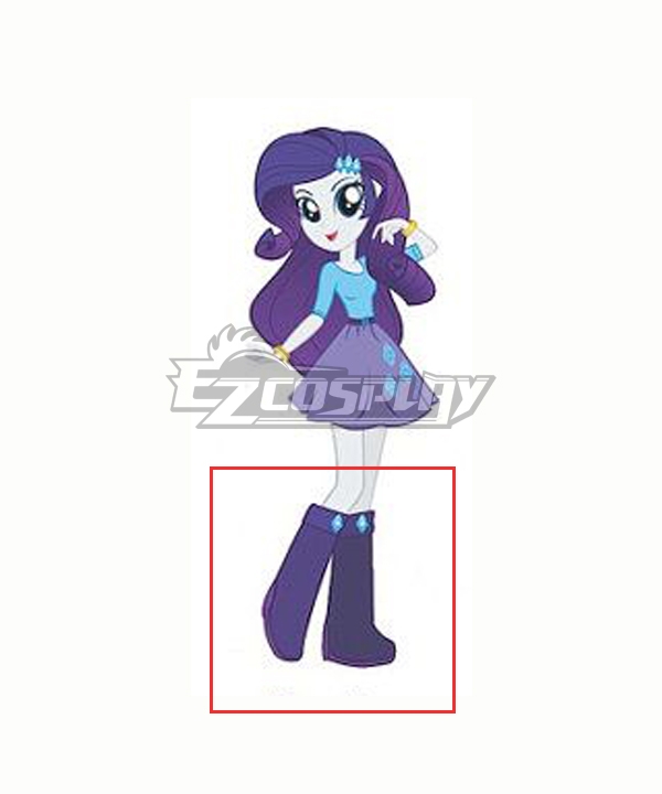 My Little Pony Equestria Girls Rarity Purple  Shoes Cosplay Boots