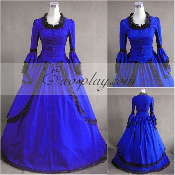 Mazarine Long Sleeve Gothic Lolita Dress-LTFS0096