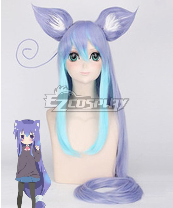 Acchi Kocchi Tsumiki Miniwa Blue Cosplay Wig - Wig + Ears