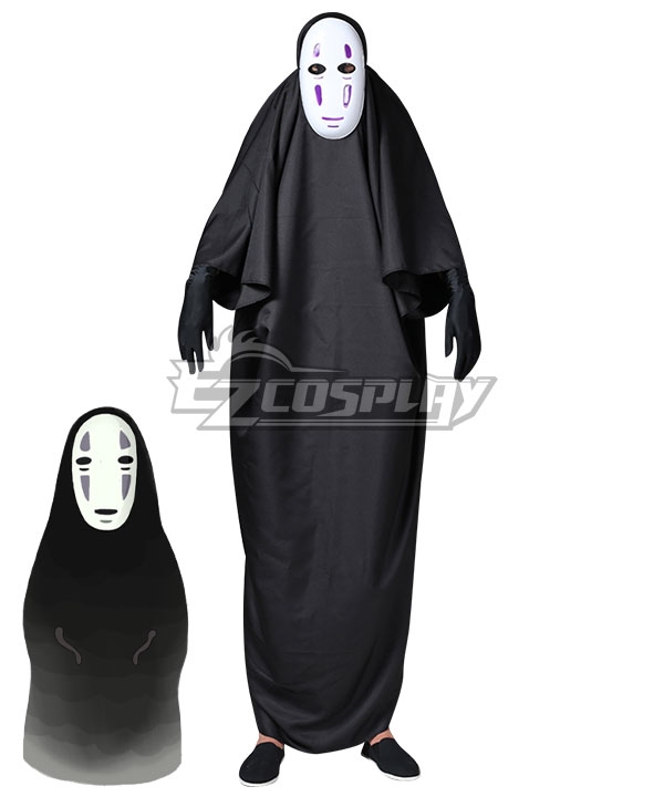 

Adult And Kids Hayao Miyazaki Spirited Away No-Face No Face Kaonashi Halloween Cosplay Costume