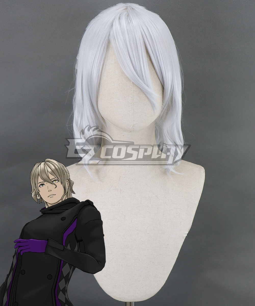 Ai The Somnium Files Kaname Date Grey Cosplay Wig