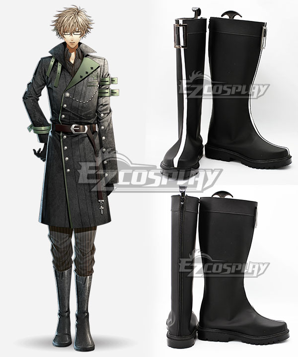 AMNESIA Kent Black Shoes Cosplay Boots