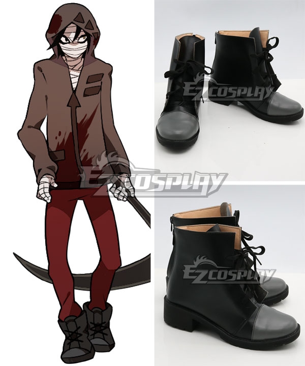

Angels of Death Satsuriku no Tenshi Game Zack Black Shoes Cosplay Boots