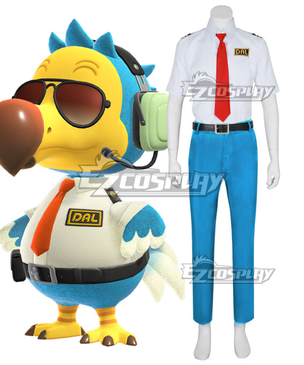 Animal Crossing: New Horizon Wilbur Dodo Bird Orville Cosplay Costume - Blue Pants Edition