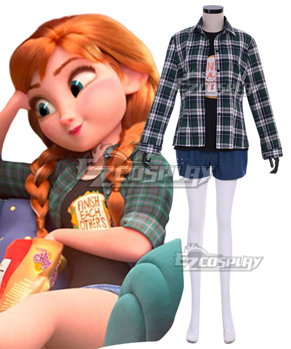 Disney Ralph Breaks The Internet: Wreck-It Ralph 2 Princess Anna Pajamas Cosplay Costume