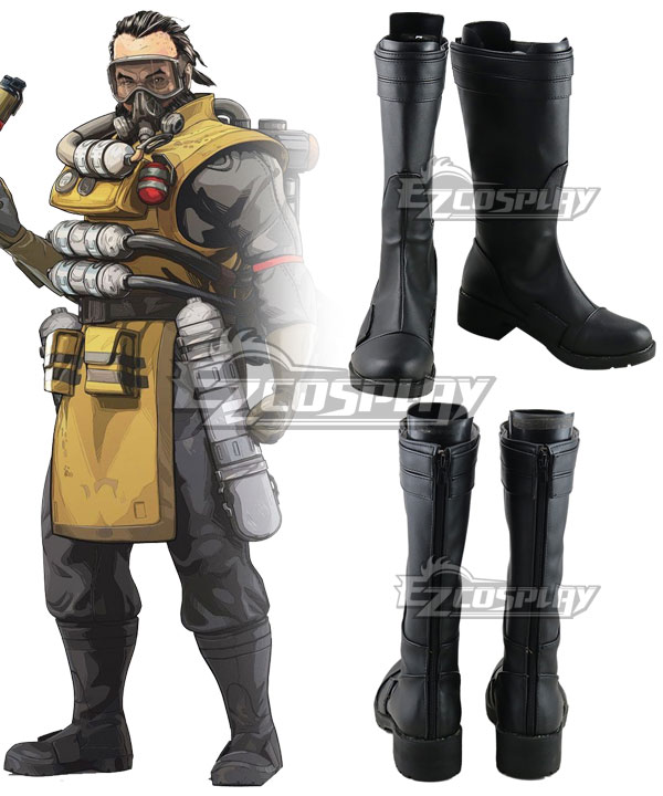 Apex legends Caustic Black Cosplay Shoes