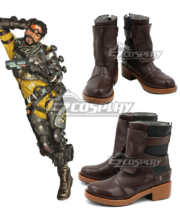 Apex legends Mirage Brown Cosplay Shoes