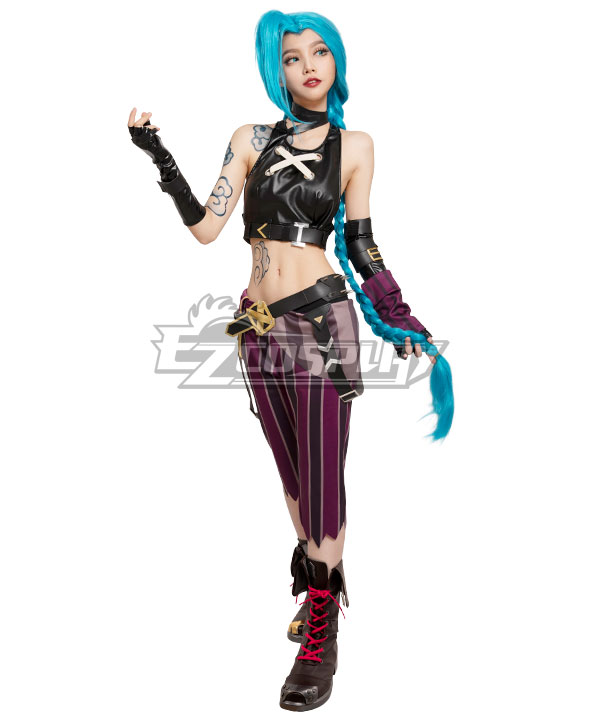 League of Legends LOL Arcane Jinx Game Cosplay Costume