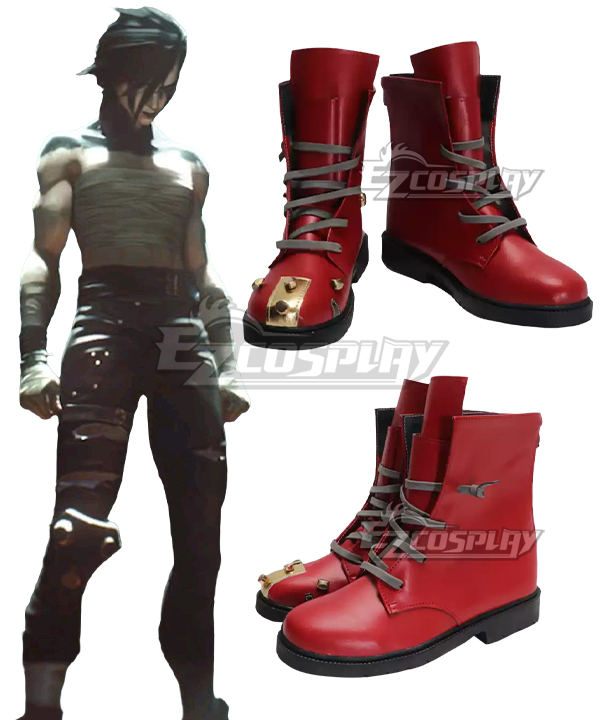 Arcane Season 2 League of Legends LOL Black Vi Red Cosplay Shoes