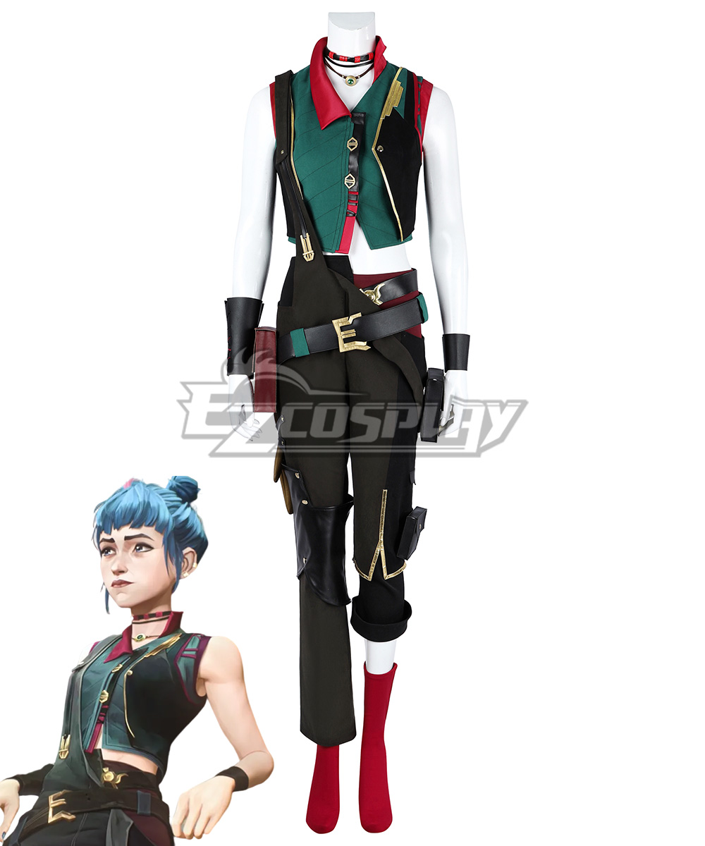 Arcane Season 2 League of Legends LOL Universe Jinx Powder Premium Edition Cosplay Costume
