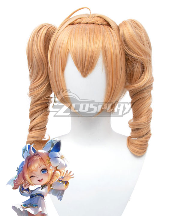 Arena Of Valor Honor of Kings Cai Wenji Brown Cosplay Wig