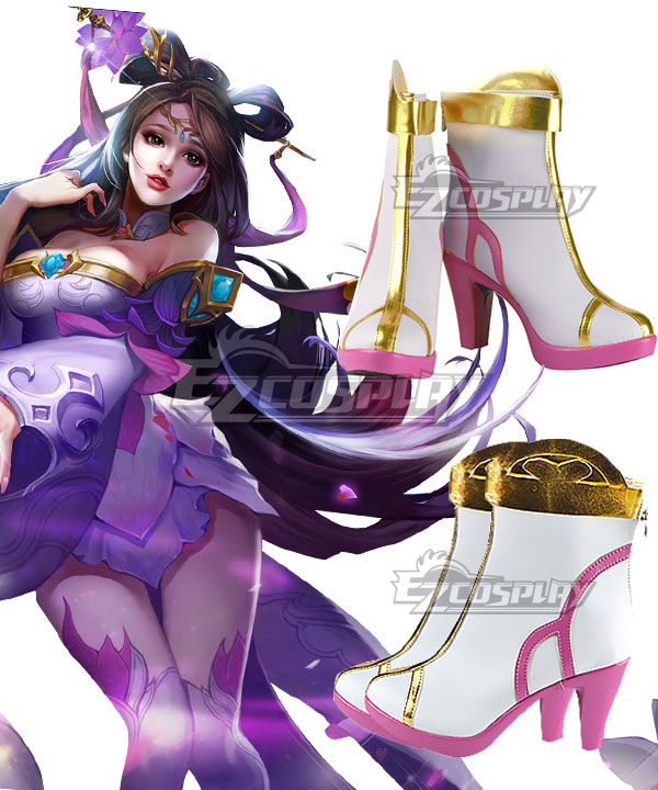 Arena Of Valor Honor of Kings Diao Chan Peerless Dancer White Cosplay Shoes