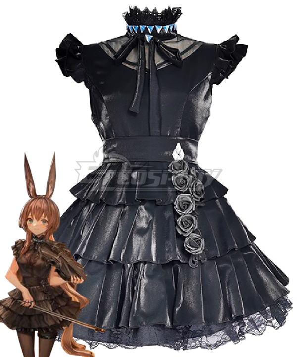Arknights Ambience Synesthesia 2024 Amiya Black Dress Cosplay Costume