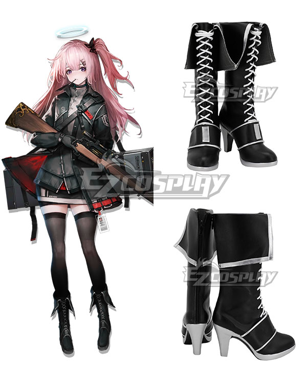 Arknights Ambriel Black Shoes Cosplay Boots