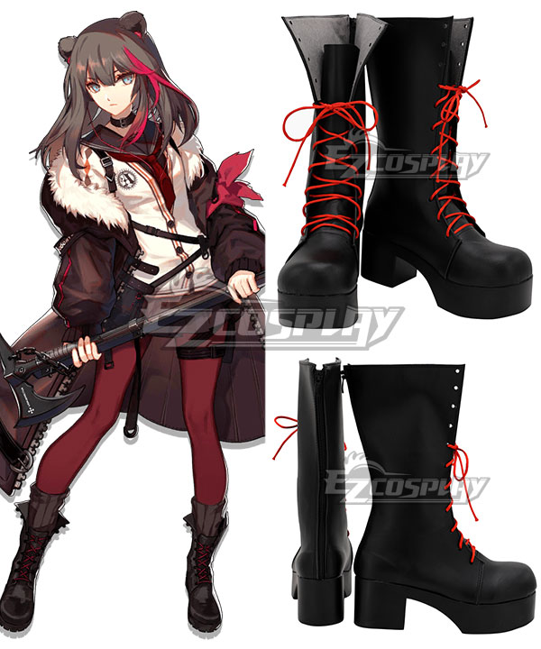 Arknights Зима Black Shoes Cosplay Boots