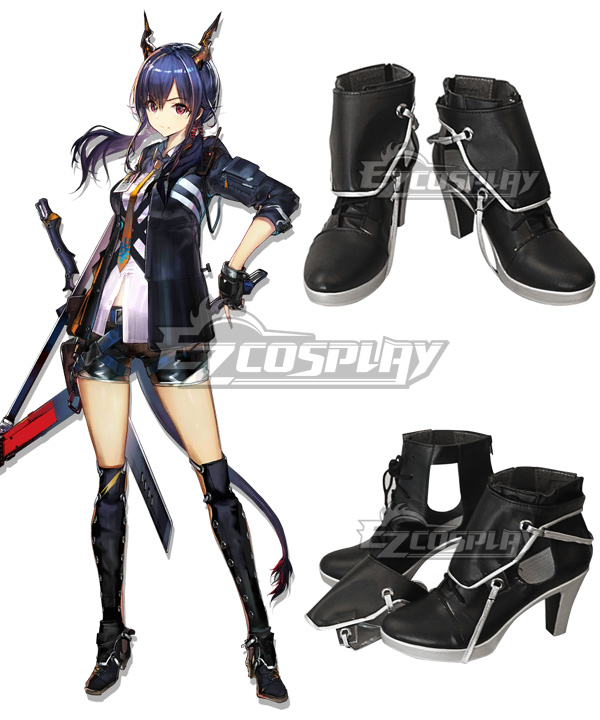 Arknights Ch'en Black Shoes Cosplay Boots