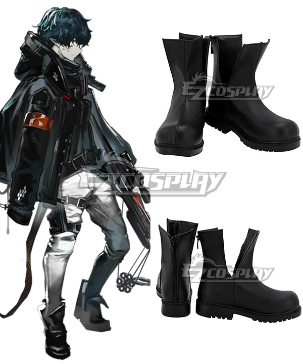 Arknights Faust Black Cosplay Shoes