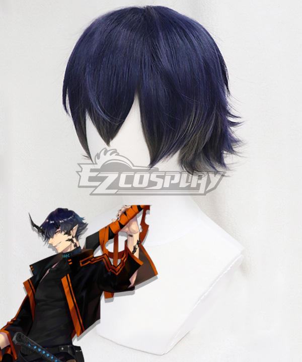 Arknights Flamebringer Blue Cosplay Wig