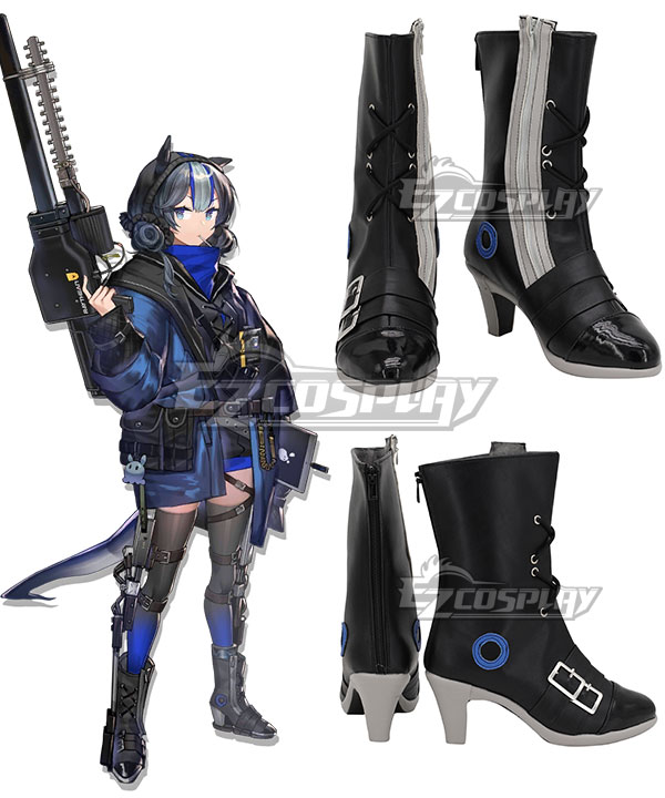 Arknights Glaucus Black Cosplay Shoes