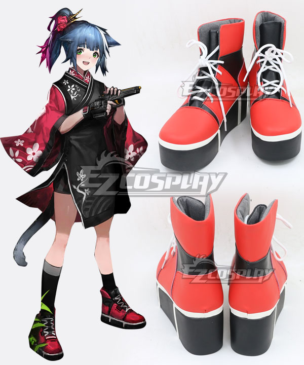 Arknights Jessica New Year Skin Red Cosplay Shoes