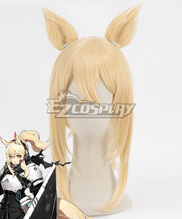Arknights Nearl Golden Cosplay Wig - Wig + Ears
