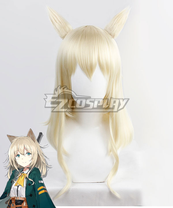 Arknights Podenco Golden Cosplay Wig + Ears