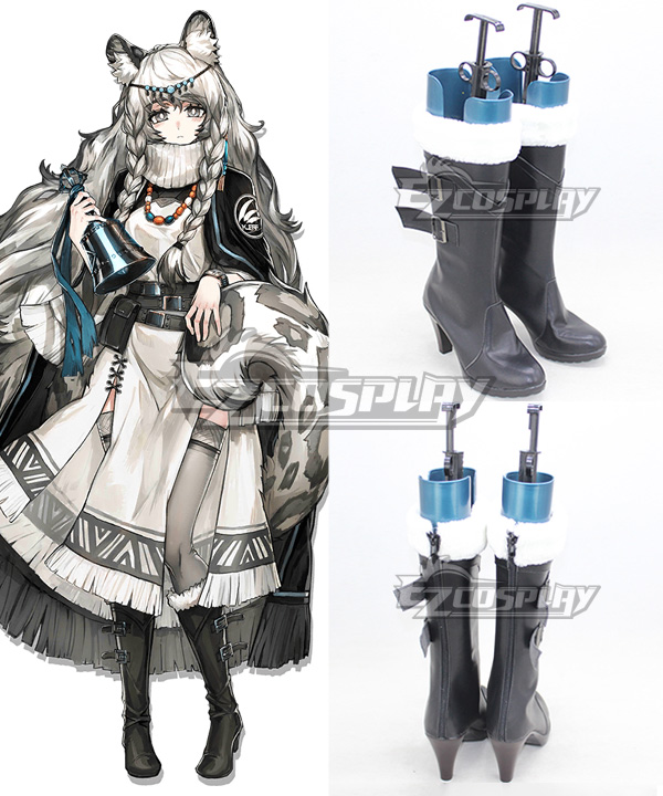 Arknights Pramanix Black Shoes Cosplay Boots