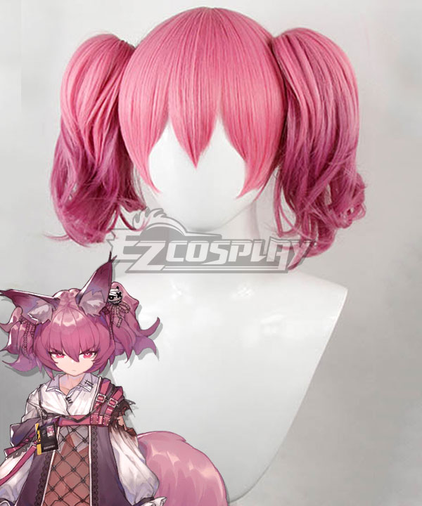 Arknights Shamare Pink Cosplay Wig